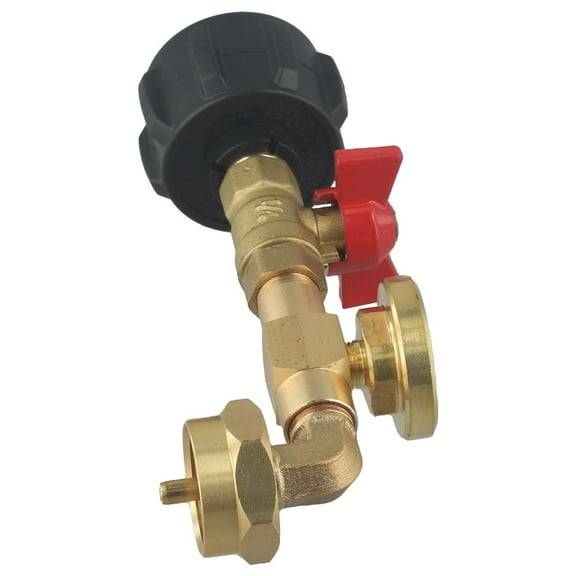 Propane Refill Adapter W/Gauge & Control Valve Fill 1 Lb Bottles From 20 Lb Tank YIWEI