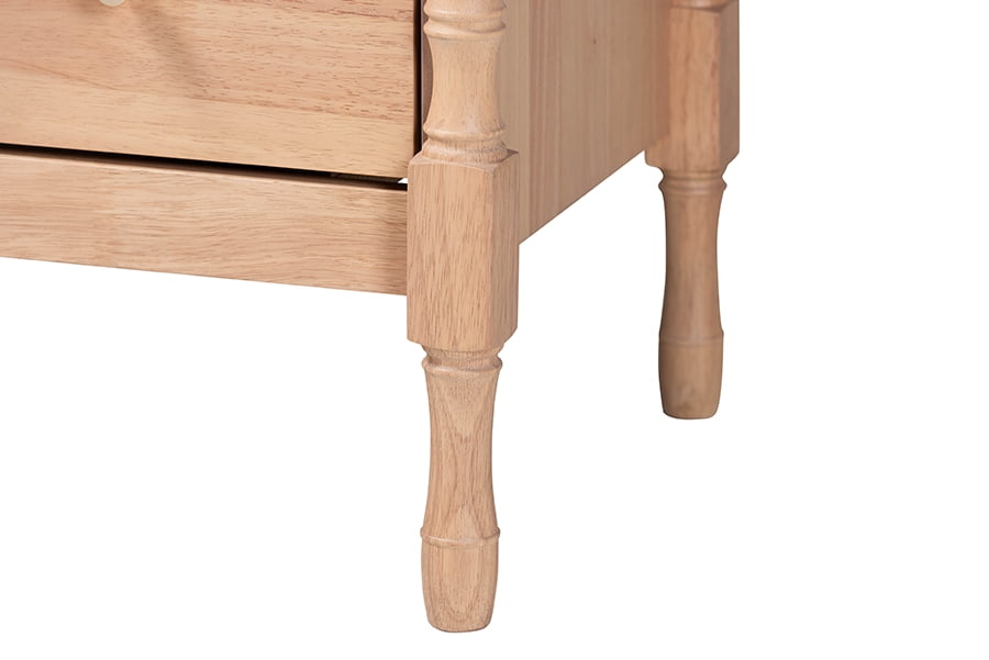 Baxton Studio Laurent Mid-Century Chest, 4-Drawer, Beech Brown