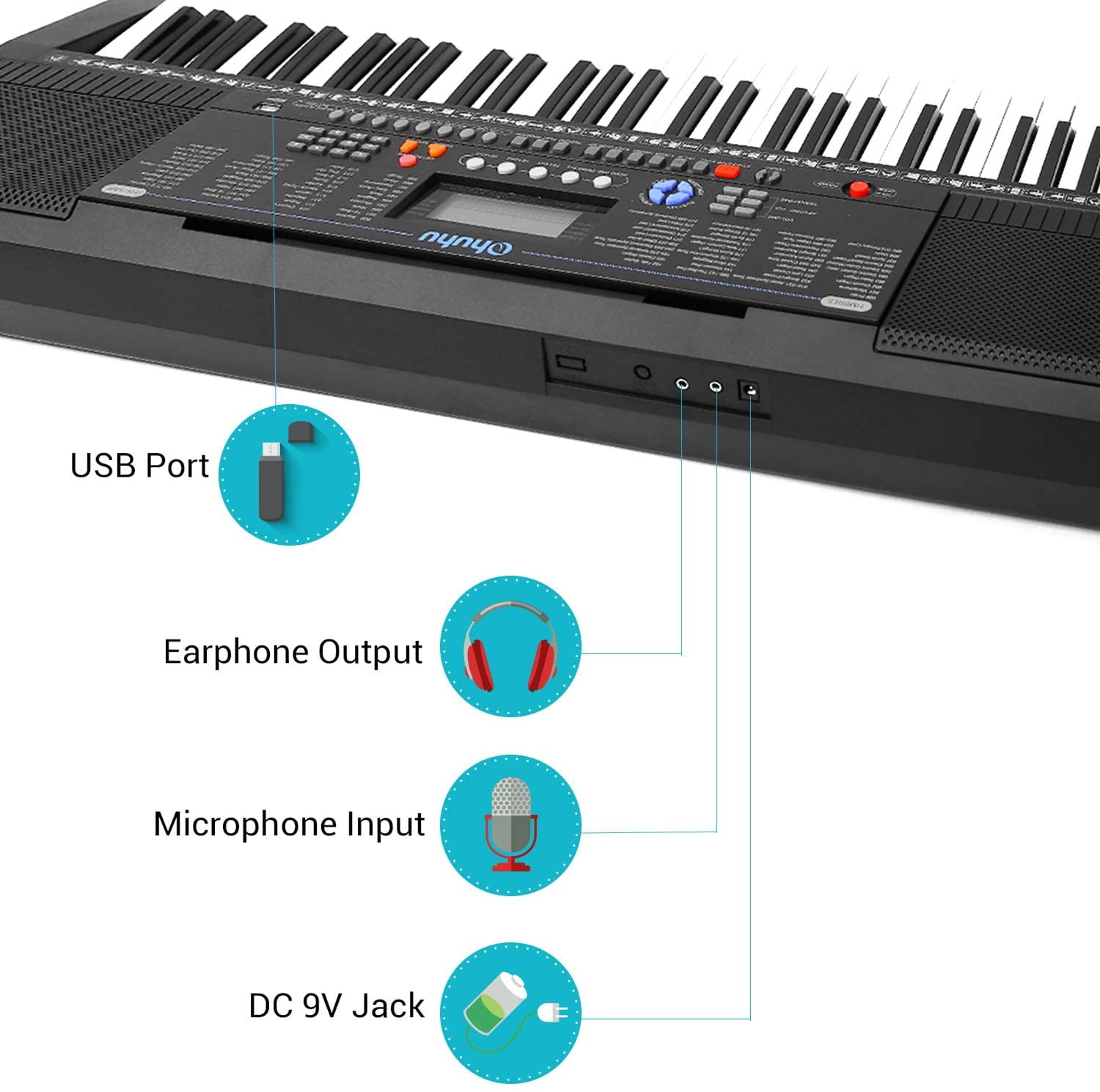 Electric Keyboard Piano 61-Key, Musical 