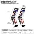 thumbnail image 2 of Fotbe Patriotic Skull Art Calcetas Largas con Estampado para Hombre y Mujer – Calcetas de Compresión Transpirables y Elásticas, Viajar y Uso Diario Talla 5-11, 2 of 6