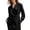 Black, variant on Women's Wrap V Neck Blouses Tie Waist Puff Cuff Long Sleeve Slim Shirts for Office Business Daily Wear