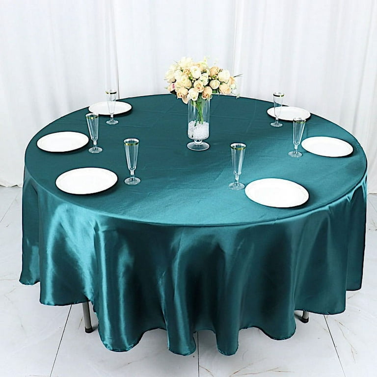 Satin 108 Round Tablecloth - Silver