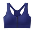 thumbnail image 2 of Avtoify Womens Solid Color Underwire Summer Bras Front Zipper Back Gathered Sports Bra Soft Breath, 2 of 3