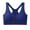 #519-Blue, variant on Roncen Women's Wire-Free Cross-Back Sports Bra - Adjustable Front Zip for Support