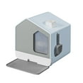Cat Litter Box Kitten House Odorless Toilet Anti Splashing Scoop Mat