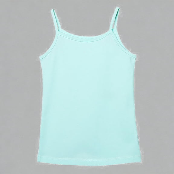 Krdevn Girls Solid Color Stretchy Camisole Tank Top Soft Basic Undershirt Casual Summer Wear for Kids,2-3 Years