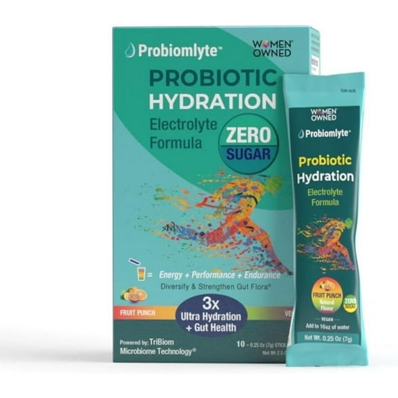 Biom® Probiotics Probiomlyte Hydration Electrolyte Powder, Zero Sugar, 10 Sticks, 2.5 oz