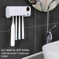 thumbnail image 6 of Toothbrush Holder With Sterilization Function, 4 Toothbrush Holding, Wall Mounted Family Toothbrush Sanitizer Holder, 6 of 8