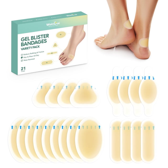 Blíster Welnove Gel para pies, 21 quilates, resistentes al agua