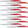 thumbnail image 1 of Cuchillos Fabricado en Plástico ABS LaguioleRed 12 pza 23 cm Carmesí Acero Inoxidable Cuchillo para carne., 1 of 3