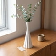 thumbnail image 5 of Unique Bargains Ceramic Vase for Home Decor Tall Matte Flower Vase Ribbed Textured White, 5 of 5