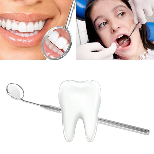 1pc Miroir de Bouche dentaire en Acier Inoxydable Miroir dentaire  odontoscope dents Dentiste Équipement Hygiène Propre Outil 