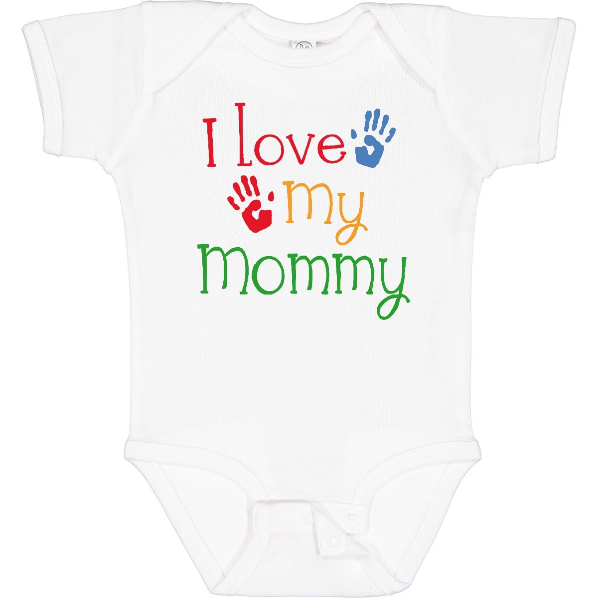 Inktastic I Love My Mommy Handprints Boys or Girls Baby Bodysuit