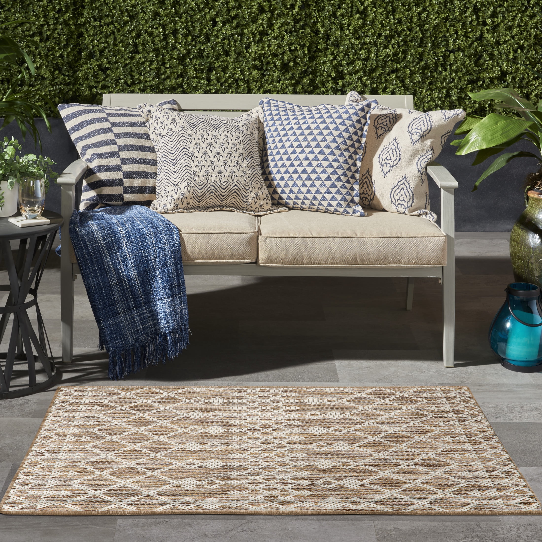 Nourison Positano 2' x 3' Beige Modern Rug