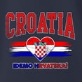 thumbnail image 3 of Wild Bobby Croatia Flag Heart Idemo Hrvatska Graphic | Women's Novelty T-Shirt | Soccer Football Fan Game Day Gift for Her Women Slim Fit Junior Tee, 3 of 5