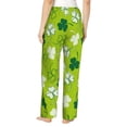 thumbnail image 3 of Sigee St Patrick's Day7 Print Women's Soft Pajama Pants - Breathable and Comfortable Lounge Sleep Bottoms with Elastic Waistband and Pockets-, 3 of 9
