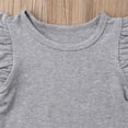 thumbnail image 4 of EYIIYE Baby Girl Ruffle Sleeve T-Shirt Top Basic Tee Summer Outfit, 4 of 5