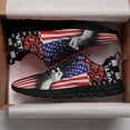 thumbnail image 3 of Firefighter Veteran American Flag Us Running Shoes Sneakers Mesh Black Size 8, 3 of 5