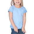 thumbnail image 2 of Kavio! Little Girls 3-6X Crew Neck Lettuce Edge Short Sleeve Butter 5/6, 2 of 3
