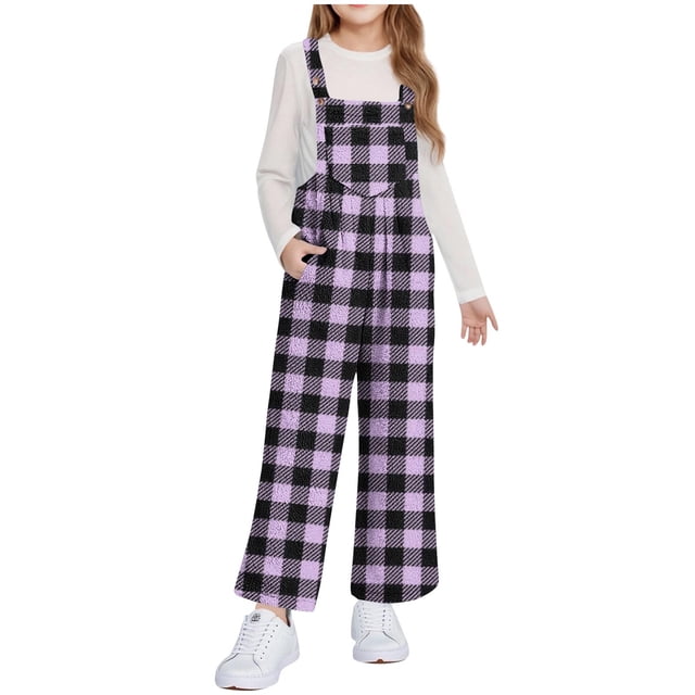 Combinaison Doublée en Molleton pour Filles avec Poche Intégrée, 5 à 14 Ans, Automne/hiver, Sans Manches, Imprimée