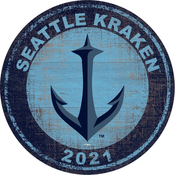 Seattle Kraken 24'' Round Heritage Logo Sign
