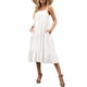 thumbnail image 3 of Sunloudy Vestido midi sin mangas para mujer, vestido de playa con volantes sueltos de color sólido sin mangas de verano Sunloudy  S M L XL, 3 of 7