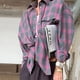 thumbnail image 2 of Camisa Vintage de manga larga para mujer, camisa a cuadros de gran tamaño, moda de otoño e invierno, camisa holgada con solapa y bolsillo, blusa ajustada de estilo coreano, 2 of 5