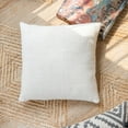 thumbnail image 6 of LR Home Gavin 18" x 18" Cream Solid Cotton Adult Decorative Throw Pillow Cover, 6 of 7