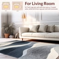 thumbnail image 2 of ODIKA 8'x10' Machine Washable Non-Slip Area Rug, Modern Ripple Fluid Wave High Traffic Rug, Navy, 275259, 2 of 7