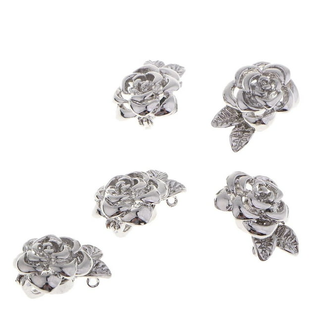 5 Piezas Flor Cierres Magnéticos s de Acero Inoxidable Hebilla Final Joyería Sunnimix Flor Cierres magnéticos Joyas