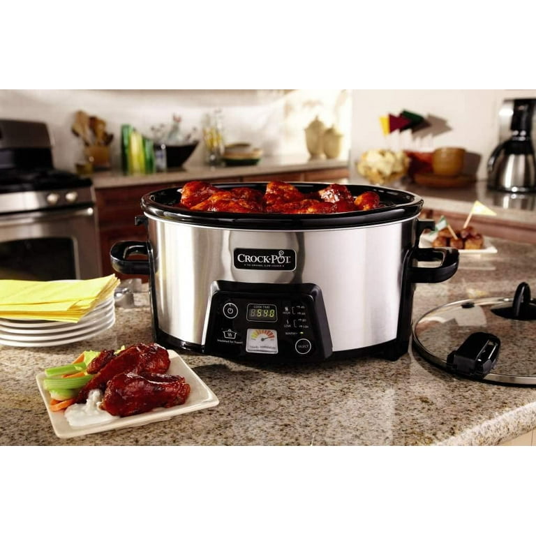  Crock-Pot 4-Quart Smart-Pot Programmable Slow Cooker, Silver:  Home & Kitchen