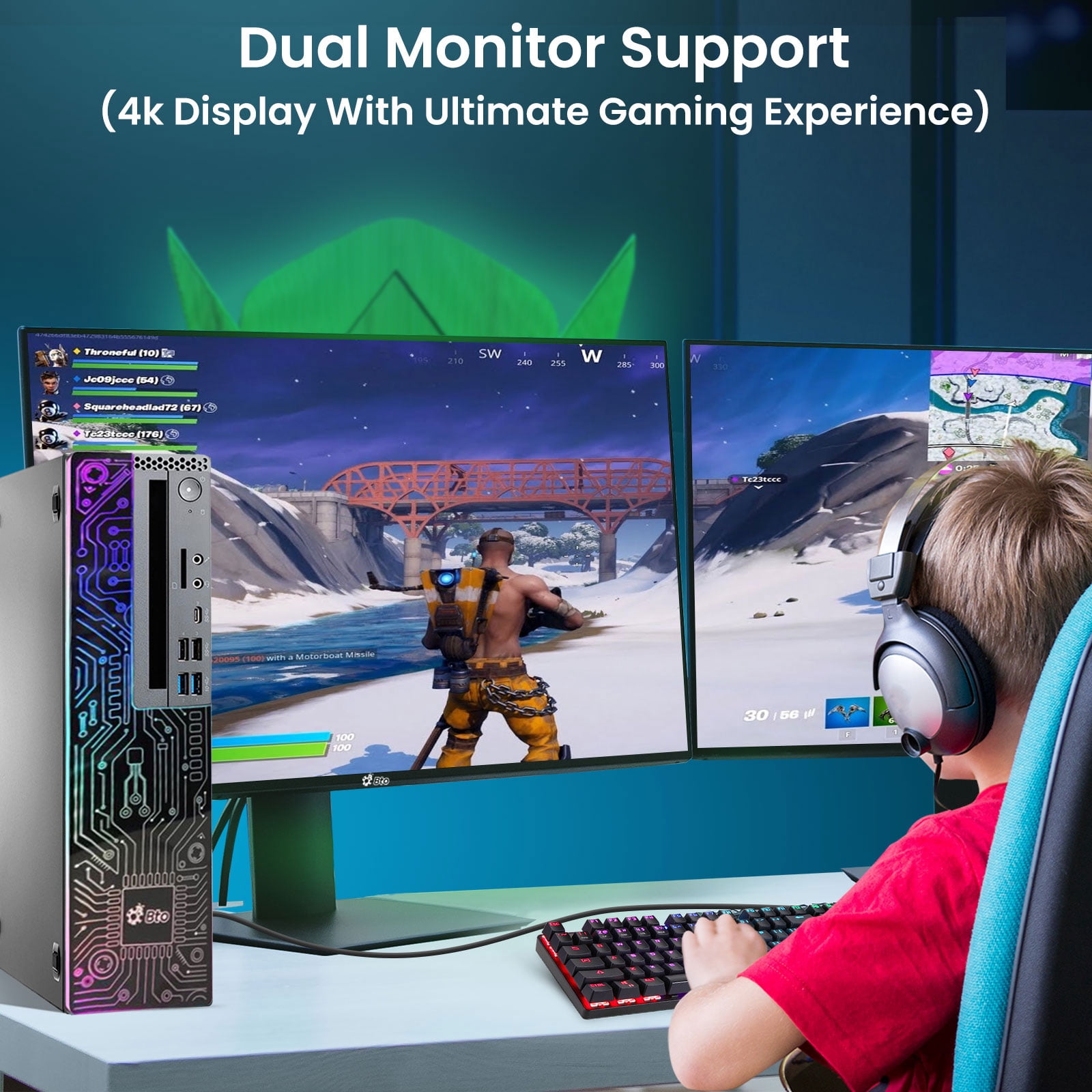 Restored Gaming Lenovo BTO RGB Desktop PC, Intel Core i5 8th Gen. 16GB RAM, 1TB SSD + 2TB HDD, NVIDIA GeForce GTX 1050 Ti, New 24" Screen, RGB Keyboard & Mouse, WiFi, Windows 11 Pro (Refurbished)