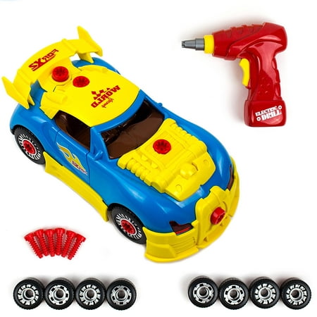 Toysery Racing Car Toy for Kids Take Apart Formula with 30 Take Apart Pieces Creative, Construction Tool Drill, Lights and (Drag Racing Creative Mobile Best Cars)