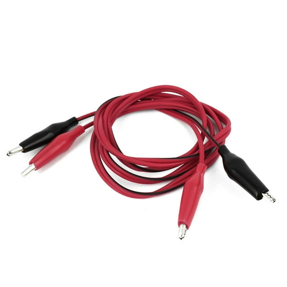 Unique Bargains Dual Double-ended Wire Test Leads Alligator Crocodile Roach Clips Jumper 1m