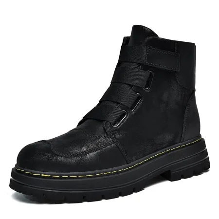

Men‘s Genuine Leather Comfortable Waterproof Non-Slip Hook And Loop Fastener Platform Boots