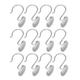 thumbnail image 4 of Utopia Alley Shower Rings Hooks, Shower Curtain Rings Hooks for Bathroom, Rust Resistant Shower Curtain Hooks Rings, Set of 12, Chrome, 4 of 10