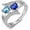 Silver, variant on S925 Sterling Silver Custom Promise Ring for Her Personalized Mothers Ring with 2 Birthstones Custom Birthstones Rings for Women with 2 Names Engraved