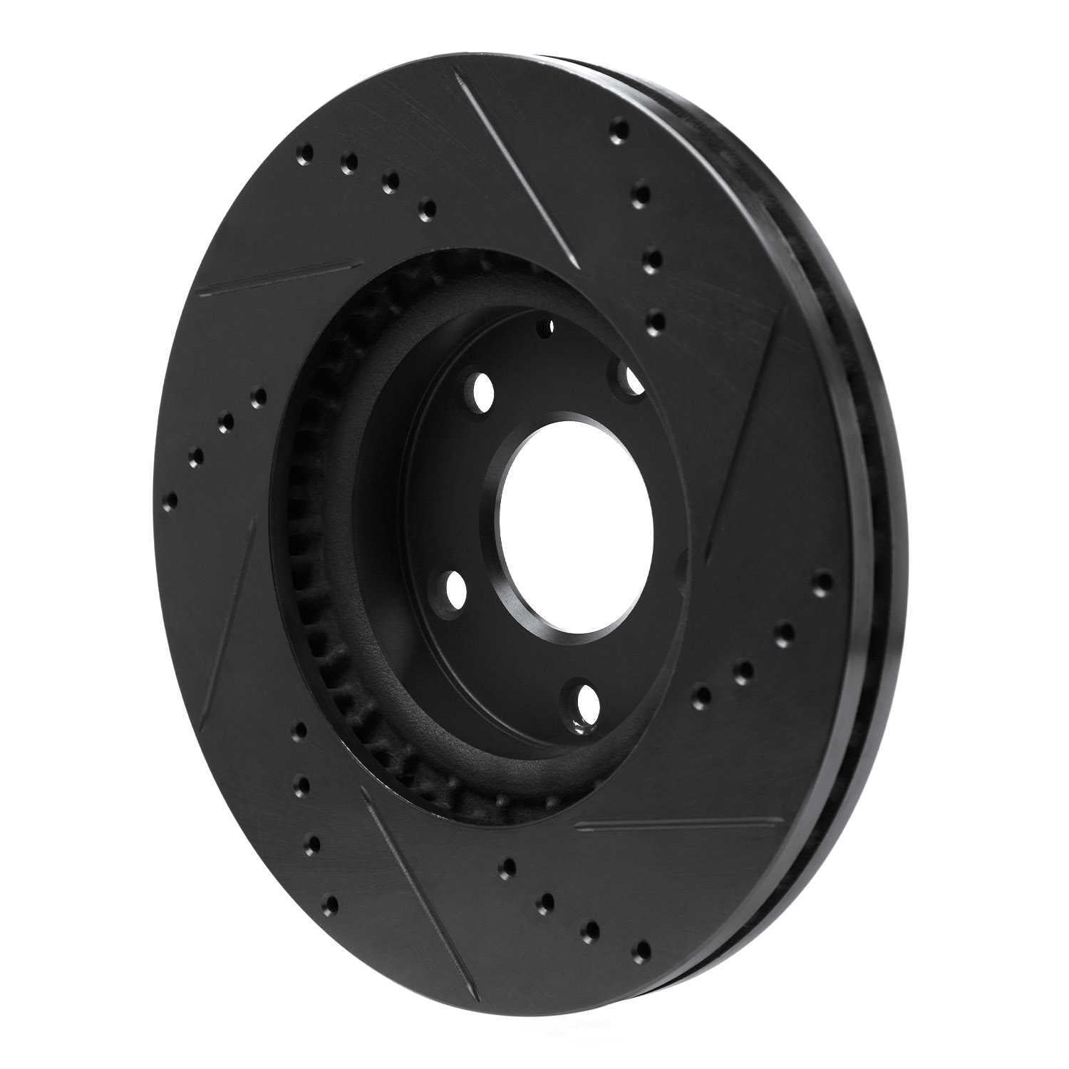Dynamic Friction Company 633-80080L DFC Brake Rotor - Drilled And Slotted - Black