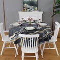 thumbnail image 2 of Marble Black Gold Round Table Cloth,Wrinkle Resistant Table Cover with Polyester,Waterproof Reusable Tableclothes for Easter Birthday Picnic Wedding (Round,60x60inch), 2 of 6