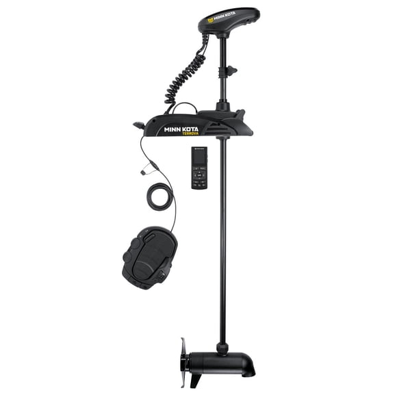 Minn Kota Trolling Motor 1358311 Terrova; Freshwater; Electric Steer; Variable Speed Forward and Reverse; 112 Pound Of Thrust; 72 Inch Shaft Length; Bow-Mount; 36 Volts; 52 Amp; Black