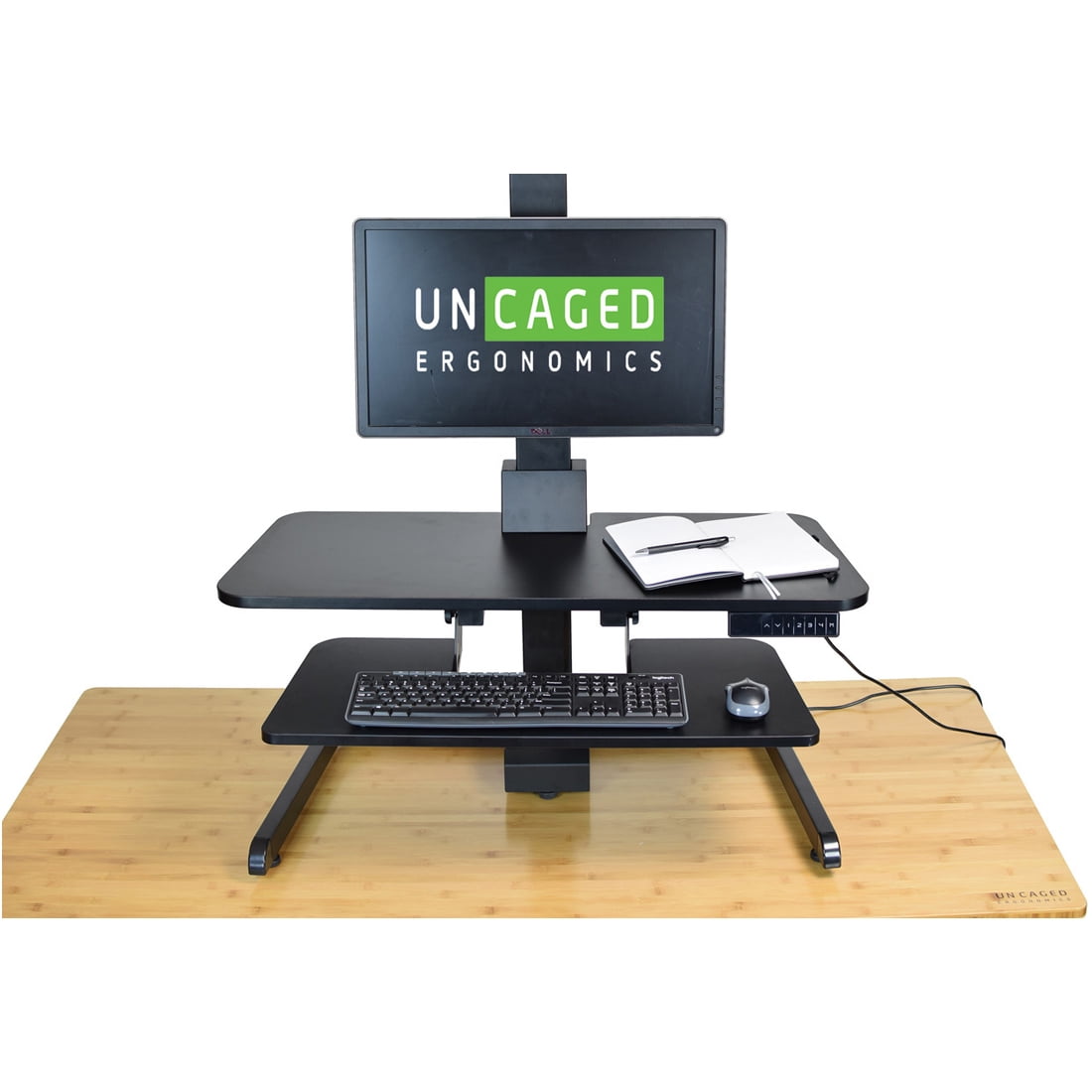 Uncaged Ergonomics Electric Standing Desk Conversion Black