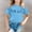 Blue, variant on Girls Seashell Starfish Graphic T Shirt Cute Ocean Beach Crewneck Short Sleeve Tee Summer Outing Top
