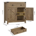 thumbnail image 3 of Homfa Kitchen Buffet Sideboard with Drawer, Compact Coffee Bar with Adjustable Shelf for Dining Room, Rustic Brown, 3 of 9
