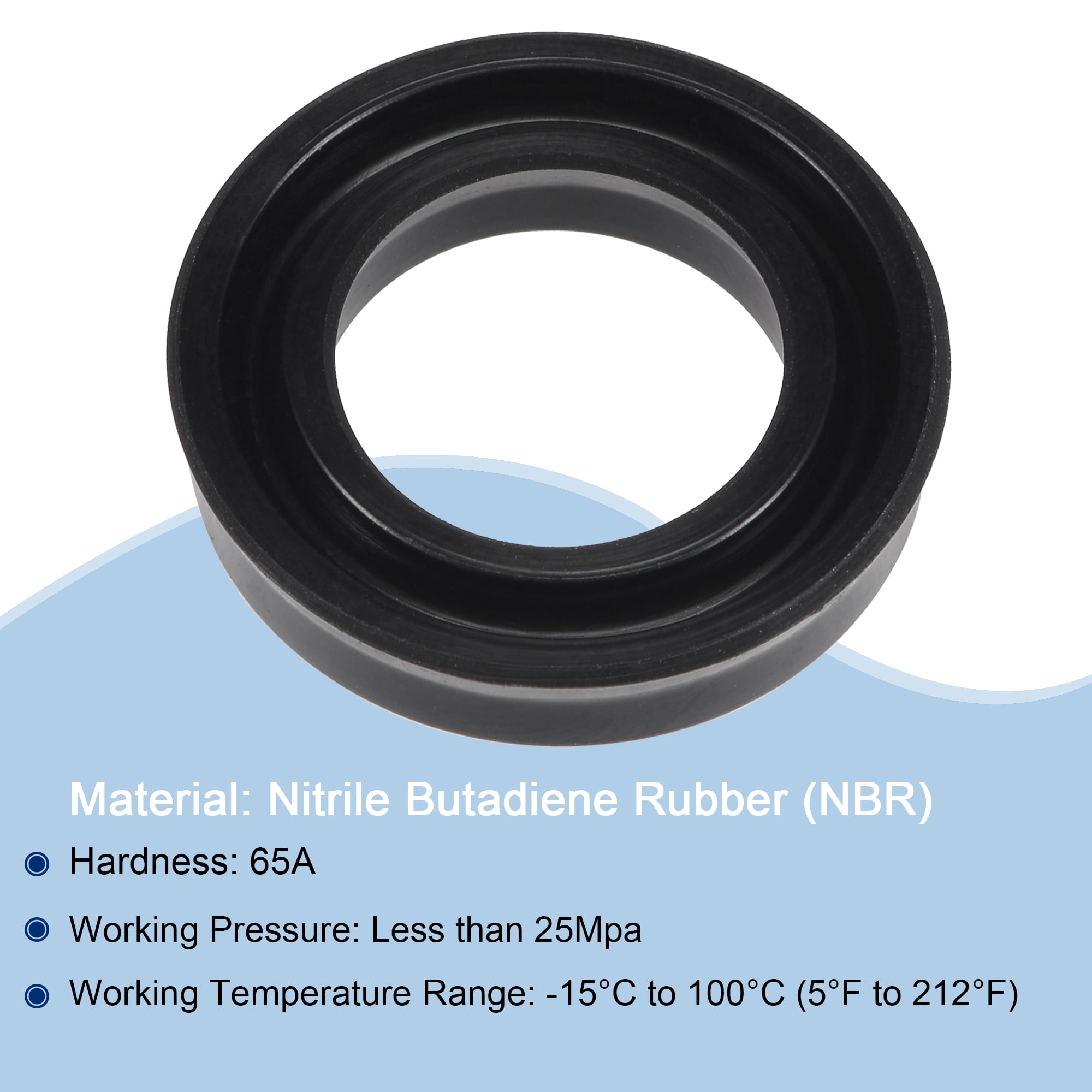 Unique Bargains USH Radial Shaft Seal Nitrile Rubber Oil Seal 0.55"ID x 0.87"OD x 0.20"W