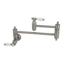 Kingston Brass KS3108BPL Bel-Air Wall Mount Pot Filler Kitchen Faucet, Brushed Nickel