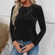 thumbnail image 5 of Ounisa Long Sleeve Shirts for Women Casual Fashion Loose Fit Womens Tops Crewneck Basic Pullover Tunics, 5 of 9
