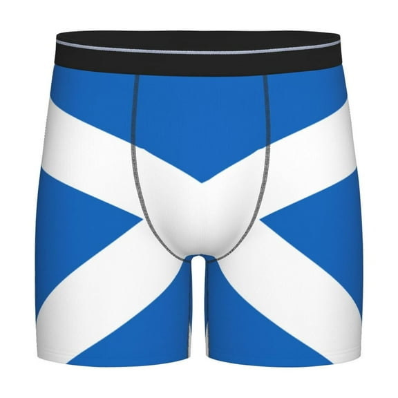 Men Boxer Briefs Fly Scottish Flag Funny Cool Underwear For Men