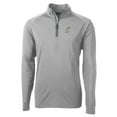 thumbnail image 2 of Men's Cutter & Buck  Gray Albuquerque Isotopes Adapt Eco Knit Stretch Recycled Big & Tall Quarter-Zip Pullover Top, 2 of 3