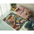 thumbnail image 2 of Rugfest Vibrant Cinematic Whimsical Washable Rug - Non-Slip Backing, Easy to Clean, Perfect for Home and Living Room 71x90inch (180x230cm), 2 of 7