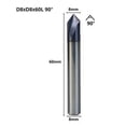 thumbnail image 1 of 90 Degree Chamfer End Mill 3Flute Milling Cutter Carbide Router Engineering Tool, 1 of 5